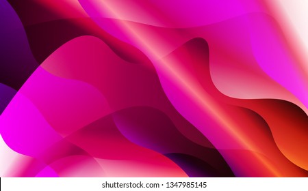 Abstract Wavy Background. For Design Flyer, Banner, Landing Page. Vector Illustration with Color Gradient.