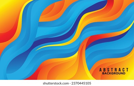 Abstract wavy background design with modern color