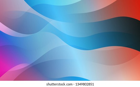 Abstract Wavy Background. For Design, Presentation, Business. Vector Illustration with Color Gradient