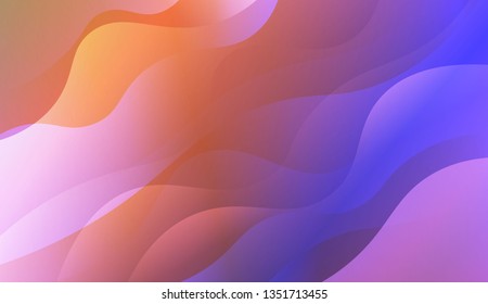 Abstract Wavy Background. For Design, Presentation, Business. Vector Illustration with Color Gradient