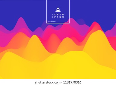 Abstract wavy background with dynamic effect. Vector illustration. Can be used for advertising, marketing, presentation.