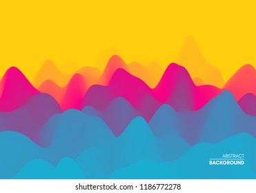 Resumen de fondo ondulado con efecto dinámico. Ilustración vectorial. Se puede usar para publicidad, marketing, presentación.