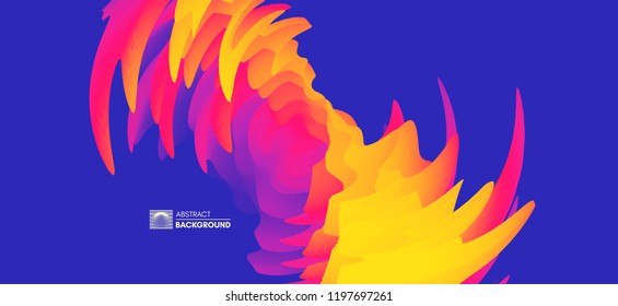 Abstract wavy background with dynamic effect. Vector illustration. Can be used for advertising, marketing, presentation.