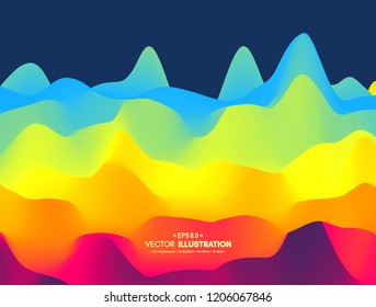 Abstract wavy background with dynamic effect. Vector illustration. Can be used for advertising, marketing, presentation.