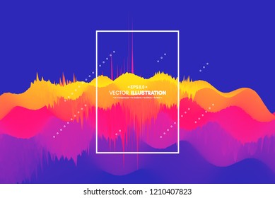 Abstract wavy background. Dynamic effect. Vector illustration. Can be used for advertising, marketing, presentation.