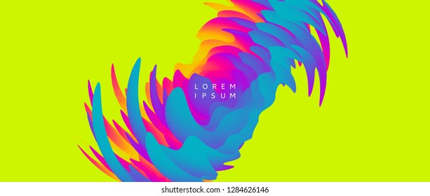 Abstract wavy background with dynamic effect. Vector illustration. Can be used for advertising, marketing, presentation.