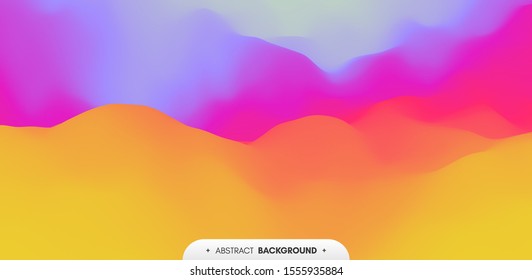 Abstract wavy background with dynamic effect. Color gradients for design. Vector Illustration.
