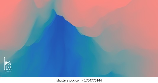 Abstract wavy background with dynamic effect. Color gradients for design. Vector Illustration.