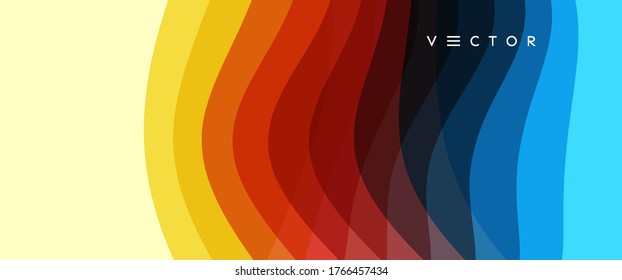 Abstract wavy background with dynamic effect. Modern screen design for mobile app and web. 3d vector illustration for brochure, banner, flyer or presentation.