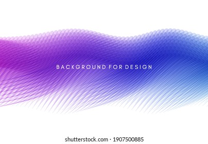 Abstract wavy background with dynamic effect. Modern screen design for mobile app and web. 3d vector illustration for brochure, banner, flyer or presentation.