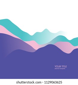 Abstract wavy background with dynamic gradients. Futuristic technology style. Booklet Template. 3D Vector Illustration.