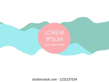 Abstract wavy background with dynamic gradients. Flyer Template. 3D Vector Illustration.