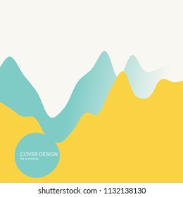 Abstract wavy background with dynamic gradients. Technology style. Vector illustration.