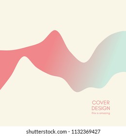 Abstract wavy background with dynamic gradients. Futuristic technology style. Brochure Template. Motion vector illustration.
