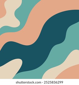Abstractas fondo ondulado con una paleta calmante de tonos terrosos, perfecto para crear una sensación serena y moderna en sus diseños. Este fluido.