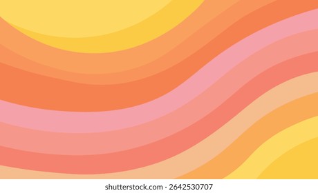 Abstract wavy background featuring pastel color tones suitable for diverse design applications