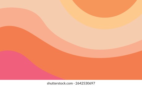 Abstract wavy background featuring warm colors and smooth organic shapes for design purposes