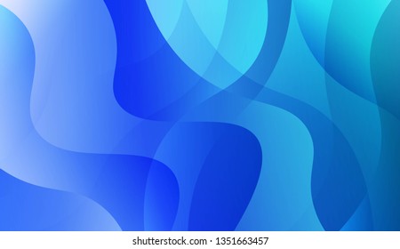 Abstract Wavy Background. For Futuristic Ad, Booklets. Vector Illustration with Color Gradient