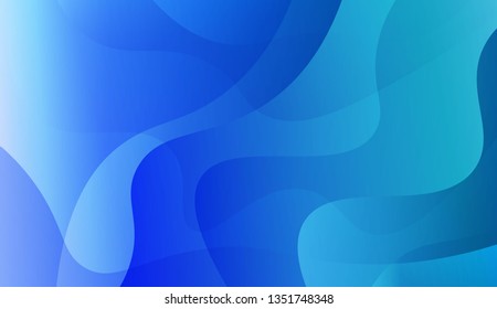 Abstract Wavy Background. For Futuristic Ad, Booklets. Vector Illustration with Color Gradient