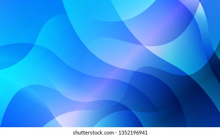 Abstract Wavy Background. For Futuristic Ad, Booklets. Vector Illustration with Color Gradient