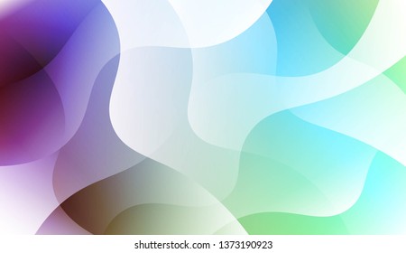 Abstract Wavy Background. For Futuristic Ad, Booklets. Vector Illustration with Color Gradient