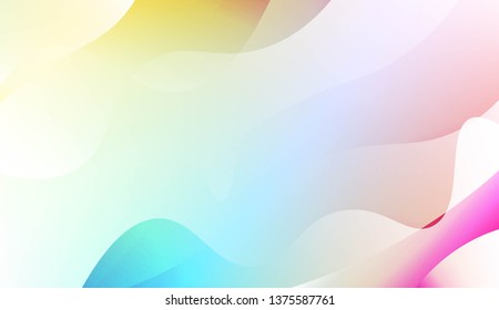 Abstract Wavy Background. For Futuristic Ad, Booklets. Vector Illustration with Color Gradient