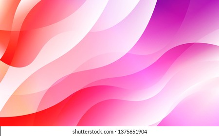 Abstract Wavy Background. For Futuristic Ad, Booklets. Vector Illustration with Color Gradient