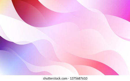 Abstract Wavy Background. For Futuristic Ad, Booklets. Vector Illustration with Color Gradient
