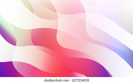 Abstract Wavy Background. For Futuristic Ad, Booklets. Vector Illustration with Color Gradient