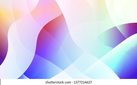 Abstract Wavy Background. For Futuristic Ad, Booklets. Vector Illustration with Color Gradient