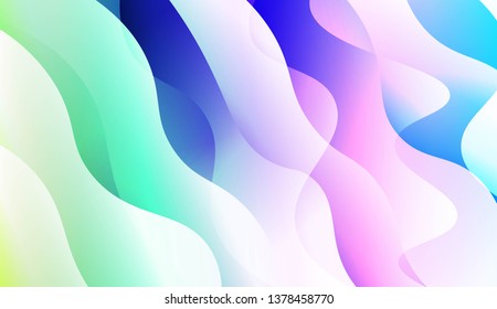 Abstract Wavy Background. For Futuristic Ad, Booklets. Vector Illustration with Color Gradient
