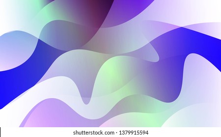 Abstract Wavy Background. For Futuristic Ad, Booklets. Vector Illustration with Color Gradient