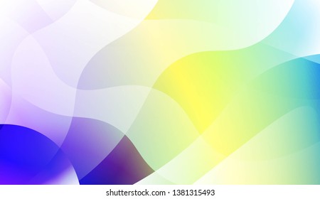 Abstract Wavy Background. For Futuristic Ad, Booklets. Vector Illustration with Color Gradient