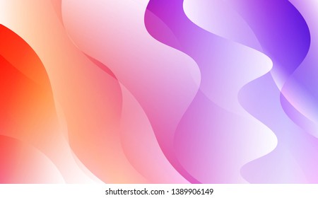 Abstract Wavy Background. For Futuristic Ad, Booklets. Vector Illustration with Color Gradient