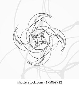 Abstract wavy background, futuristic shapes illustration.