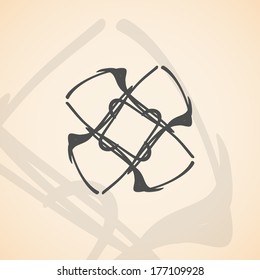 Abstract wavy background, futuristic shapes illustration.