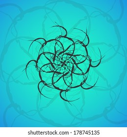 Abstract wavy background, futuristic shapes illustration.