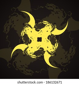 Abstract wavy background, futuristic shapes illustration.