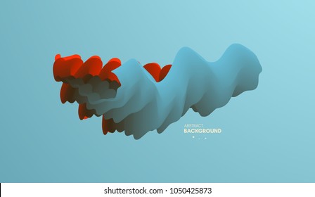 Abstract wavy background. Futuristic technology style. Vector illustration with dynamic effect. 