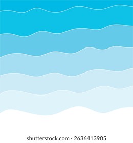 Abstract wavy background with a gradient of blue shades, transitioning from dark to light.