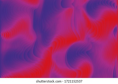 Abstract wavy background with gradient in bright colors. Vector illustration.