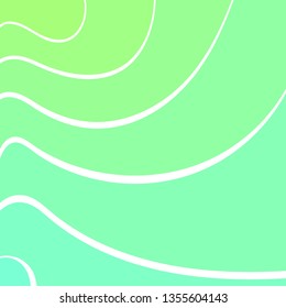 Abstract wavy background in green tones. Pattern winding lines