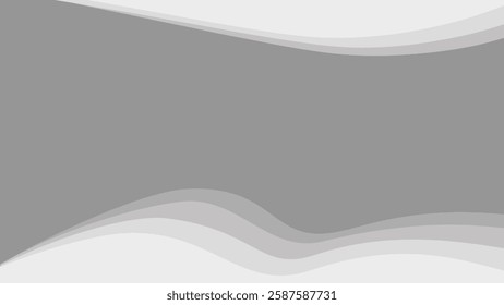Abstract Wavy Background with Grey Tones and Fluid Design 