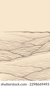 Abstrakter, scharfer Hintergrund. Handgezeichnet verschiedene Linien. Zeitgenössische organische moderne, trendige Vektorgrafiken. Pastellfarben und Sandfarben