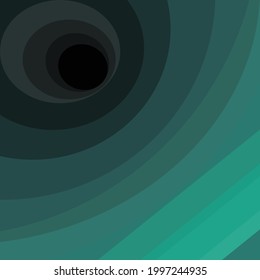 
Abstract wavy background with layers. Stylish cover design. Vector illustration in modern art style. on green