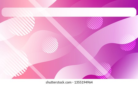 Abstract Wavy Background with Lines, Circle. For Creative Templates, Cards, Color Covers Set. Vector Illustration with Color Gradient