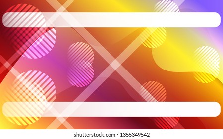 Abstract Wavy Background with Lines, Circle. For Business Presentation Wallpaper, Flyer, Cover. Vector Illustration with Color Gradient