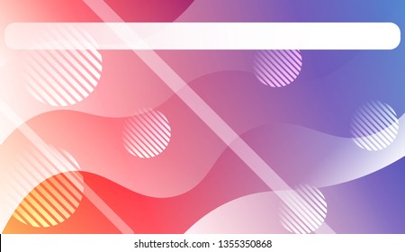 Abstract Wavy Background with Lines, Circle. For Business Presentation Wallpaper, Flyer, Cover. Vector Illustration with Color Gradient