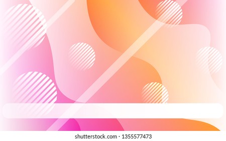 Abstract Wavy Background with Lines, Circle.. For Your Design Wallpaper, Presentation, Banner, Flyer, Cover Page, Landing Page. Vector Illustration with Color Gradient