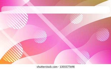 Abstract Wavy Background with Lines, Circle.. For Your Design Wallpaper, Presentation, Banner, Flyer, Cover Page, Landing Page. Vector Illustration with Color Gradient